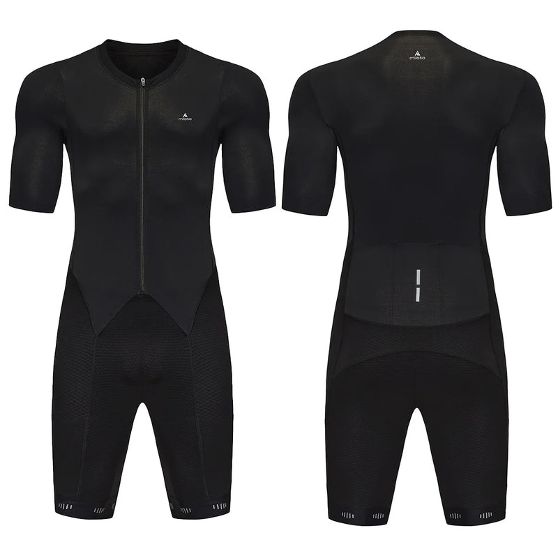 2025 MILOTO  Pain Men's Cycling Skinsuit Triathlon Speedsuit Trisuit Short Sleeve Speedsuit Maillot Ciclismo Running Clothing