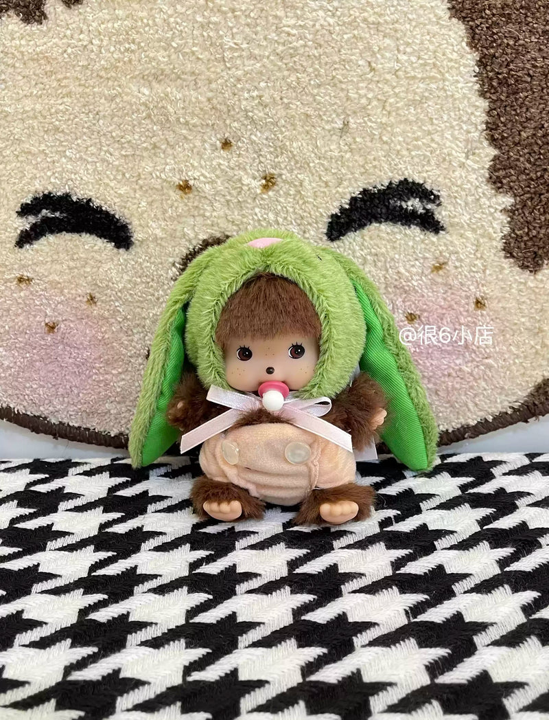In Stock 15cm Mongon Monkey Kawaii Doll Keychain Bag Pendants Toy Hand Puppet Decompression Children Cute Gift Decoration Gift