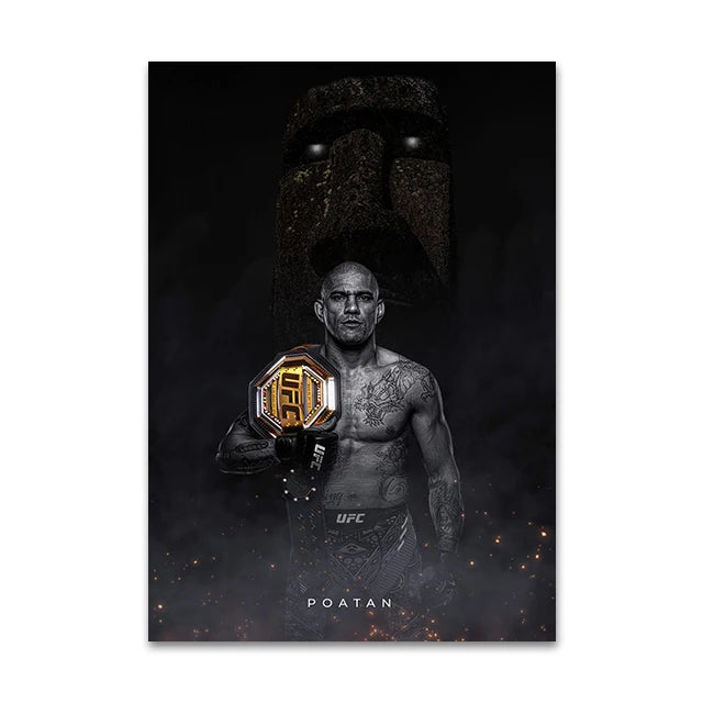 Boxing Fighting Star Canvas Wall Art Print Poster MMA Decorative Painting Modern Home Decor Boxing Sports Lover Gift Unframed
