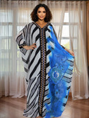 Plus size solto casual moda boho maxi vestido férias roupas kaftan vestidos de festa