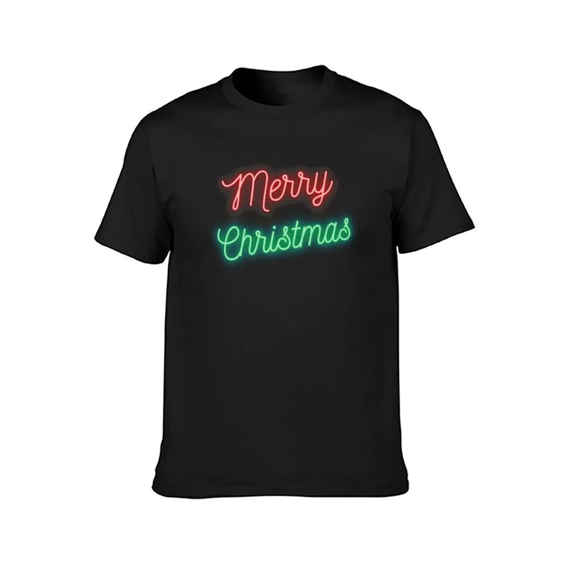 Merry Christmas LED Lights T-Shirt summer tops tops clothes for men