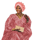 Africano babados cabeça envolve gorro ouro carimbo tecido turbante boné para mulheres nigeria festa de casamento headtie