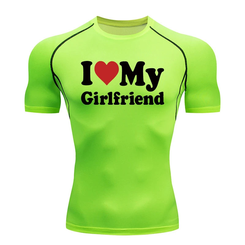 Camisa de compressão gráfica masculina, Ginásio Treino, Atlético, Quick Dry Tshirts, Primavera, Outono, Formação, Corrida, Camisola, Baselayer Tops