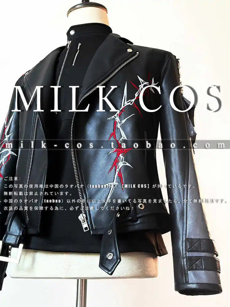 Love And Deep Space Qin Che Cos Alien Visitor Leather Jacket Cosplay Carnival Costume Sylus Vestidos De Fiesta