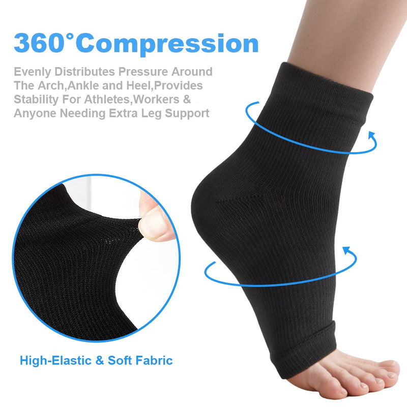 1Pair Neuropathy Socks - Peripheral Neuritis Therapy Compression Diabetic Open-Toe Foot Sleeves for Ankle Gout,Nerve Damage Pain