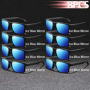 8 pçs moda clássico quadrado uv400 óculos de sol das mulheres dos homens dirigindo colorido na moda leve ao ar livre óculos