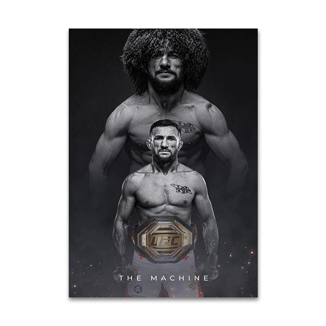 Boxing Fighting Star Canvas Wall Art Print Poster MMA Decorative Painting Modern Home Decor Boxing Sports Lover Gift Unframed