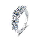 Joias casa 18k banhado 3.6ct todos os anéis de moissanite para mulheres 5 pedras espumantes diamante aliança de casamento s925 joias de prata esterlina