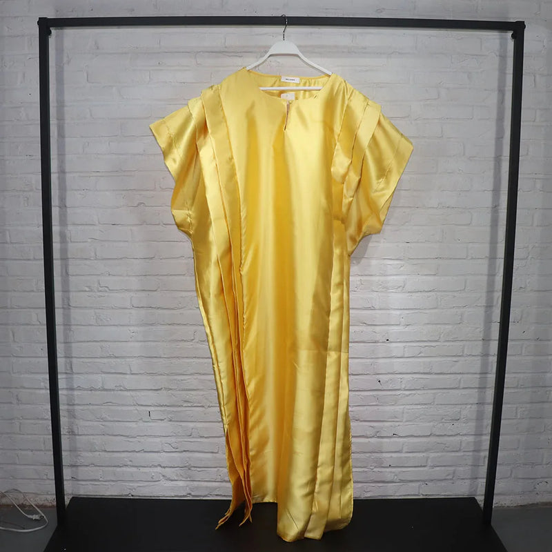 Traje vestido étnico africano com um lenço, tecido personalizado, moda temperamento