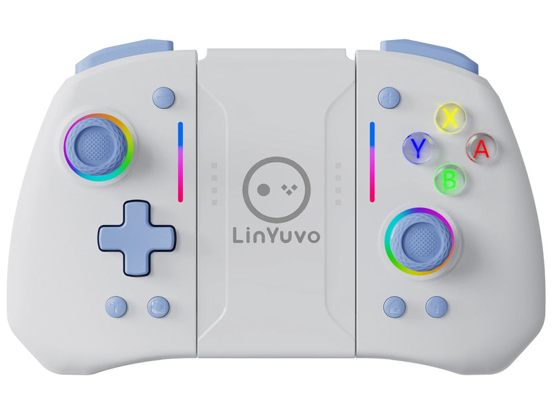 LinYuvo KS42 Meteor Light Joy-pad sem fio com luzes RGB de 8 cores para Switch/Lite/OLED, com programável, Turbo e vibração