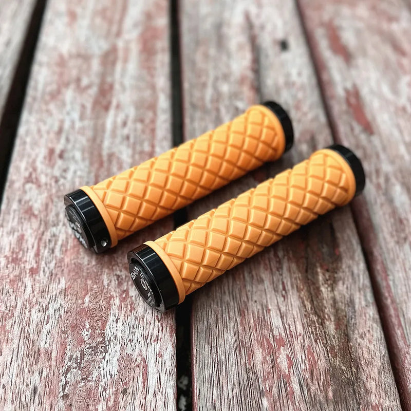 Universal Mountain Bike Handle Grips Aluminum Alloy Double Lock Rubber Non-slip Shock-absorbing Folding Cycling Bicycle Grips