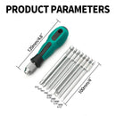 WEILIGU-Kit Chave de Fenda Magnética Portátil, Combinação Philips e Cabeça Chata, Saco de Lona, Ferramentas de Reparação Também Usadas, 8-em-1