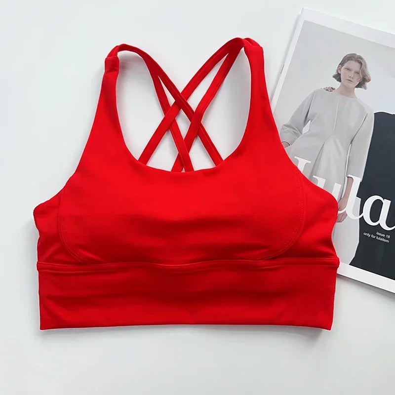 Estilo de natal 2 peças terno de yoga cor sólida ginásio conjunto de fitness cruz volta yoga topo pêssego bunda calças yoga pilates correndo terno