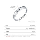Modian genuíno 925 prata esterlina clássico simples retângulo zircão empilhável anéis de dedo para mulheres casamento banda jóias finas
