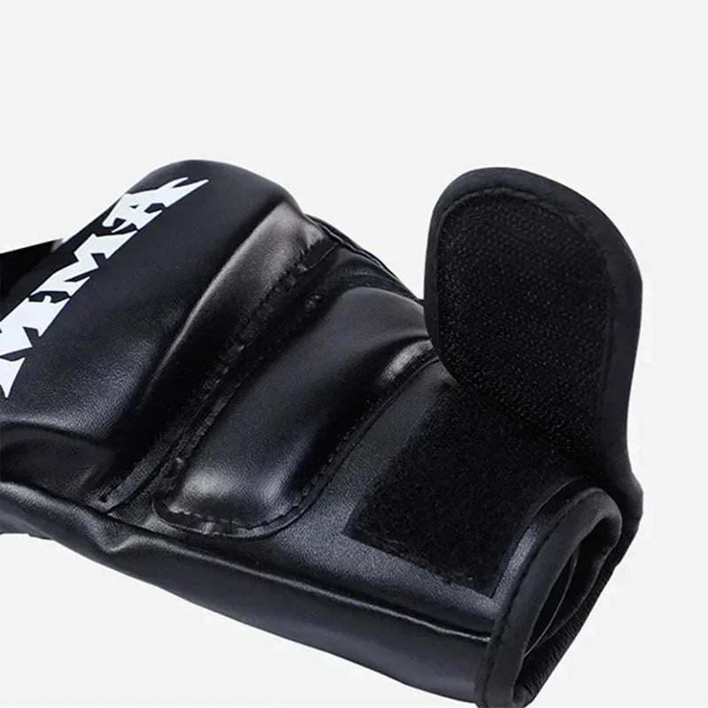 1 Pair Of  Taekwondo Muay Thai Gloves Pu Boxing Gloves Half Finger Sandbag Professional Boxing Training Equipment