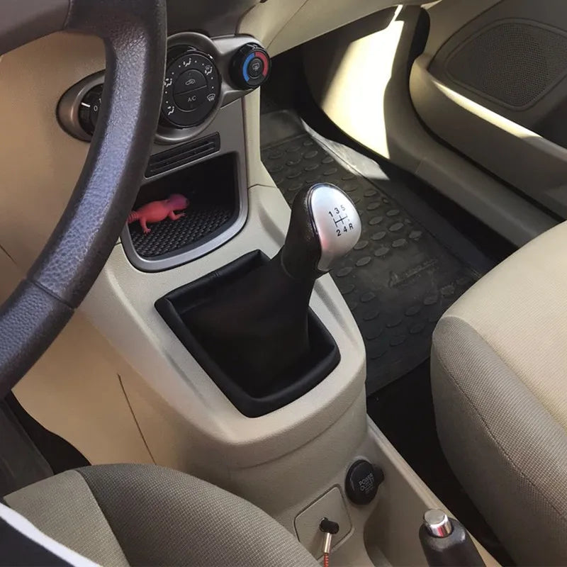 5/6 Speed Manual Gear Shift Knob Lever Shifter Gaiter Boot Cover Case For Ford Fiesta 2008 2009 2010 2011 2012 Car Styling