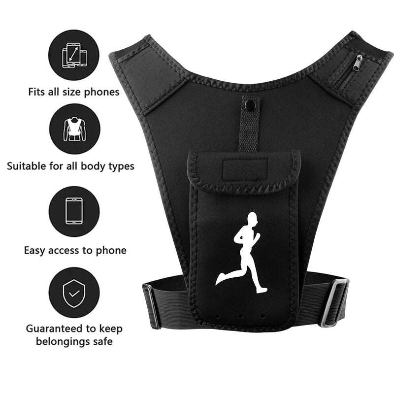 Breathable Lightweight Running Vest with Phone Holder & Hydration Pack, Adjustable Waistband for Cycling Running Hiking Fitness