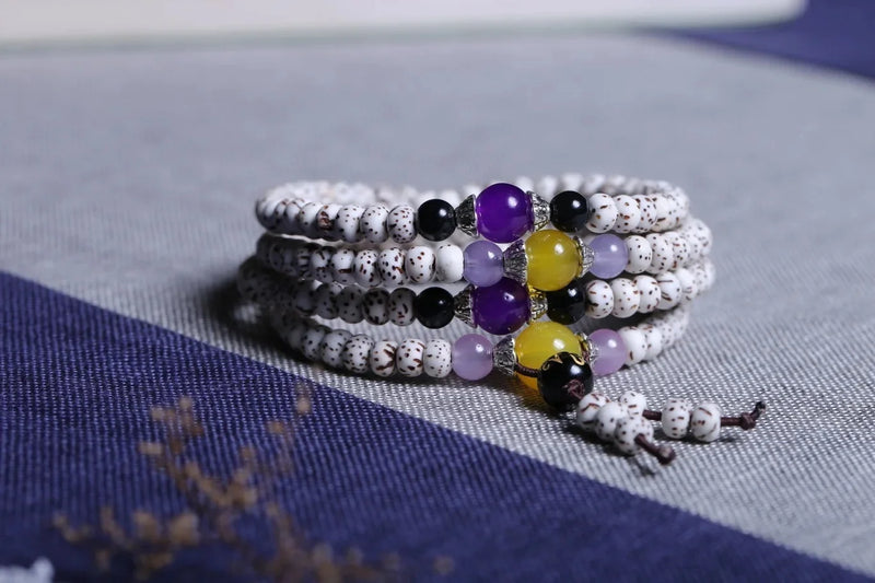 Original DIY Design Handmade Milled Lotus Seed Buddhist Beads Bracelet Woven Hand Chain Prayer Beads Jewelry Accessories