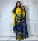 Winyi africano muçulmano senhora verão boho moda impresso kaftan vestido de férias solto streetwear abaya com cinto vestido de praia