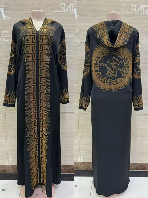 2025  Ethnic Costum loose elegant dress fashion luxury XXL~XXXL
