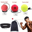 Conjunto de bola de reflexo de boxe, 3 bolas de boxe de nível de dificuldade com faixa de cabeça ajustável para treinamento de agilidade de reação de velocidade de perfuração