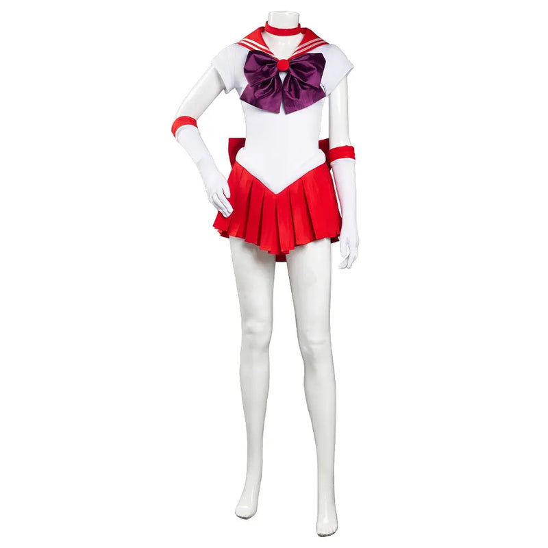 Hino rei cosplay anime marinheiro marte cosplay fantasia traje disfarce para mulheres meninas vestido bandana halloween carnaval terno