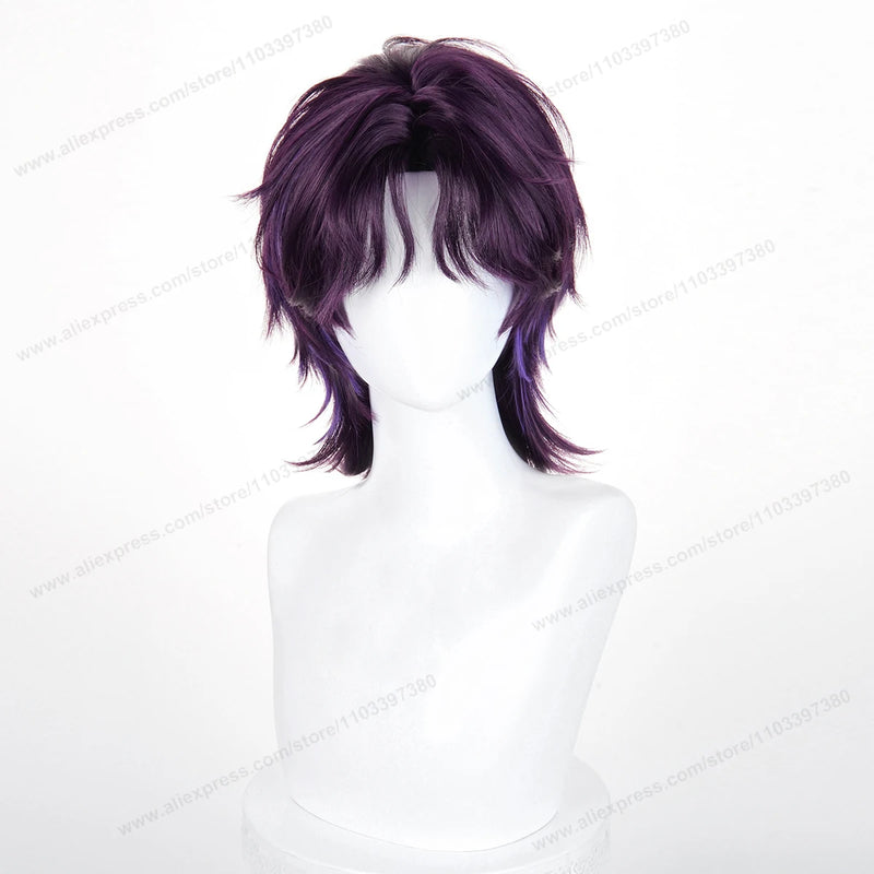 Rafayel Cosplay Wig Synthetic Hair New Color Dark Purple Blue Gradient Man Wig Anime Heat Resistant Wigs