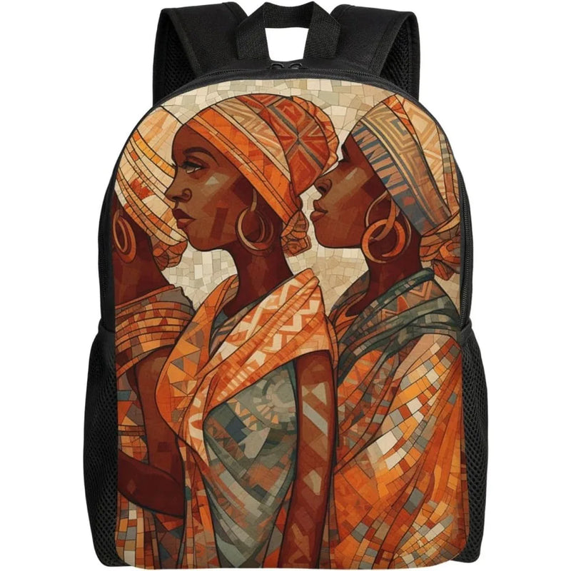 Africa Ethnic Pottery Cute Backpack Waterproof Lightweight Laptop Backpack Shoulder Bag Casual Daypack For Women Men