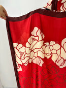 Vestido Kaftan de manga curta feminino, vestido maxi elegante com gola redonda com hijab, todo o padrão, roupas tamanho grande