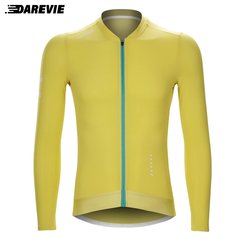 DAREVIE Ciclismo Jersey Manga Longa Homens Mulheres Cool Tecnologia Homem Ciclismo Maillot Soft Respirável Quick Dry SPF 50 Tamanho Pequeno