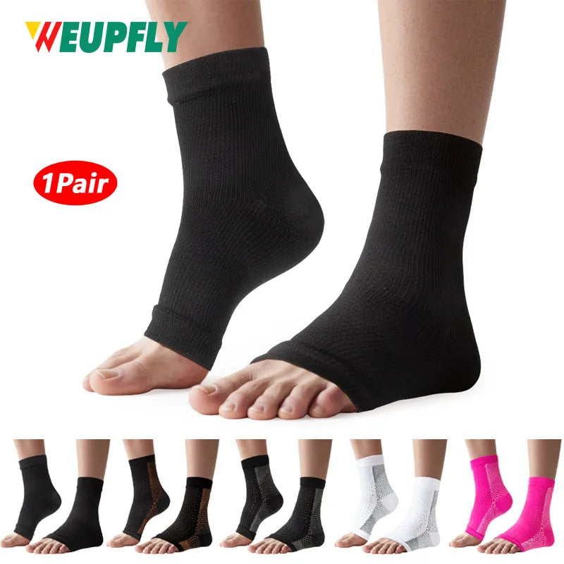1Pair Neuropathy Socks - Peripheral Neuritis Therapy Compression Diabetic Open-Toe Foot Sleeves for Ankle Gout,Nerve Damage Pain
