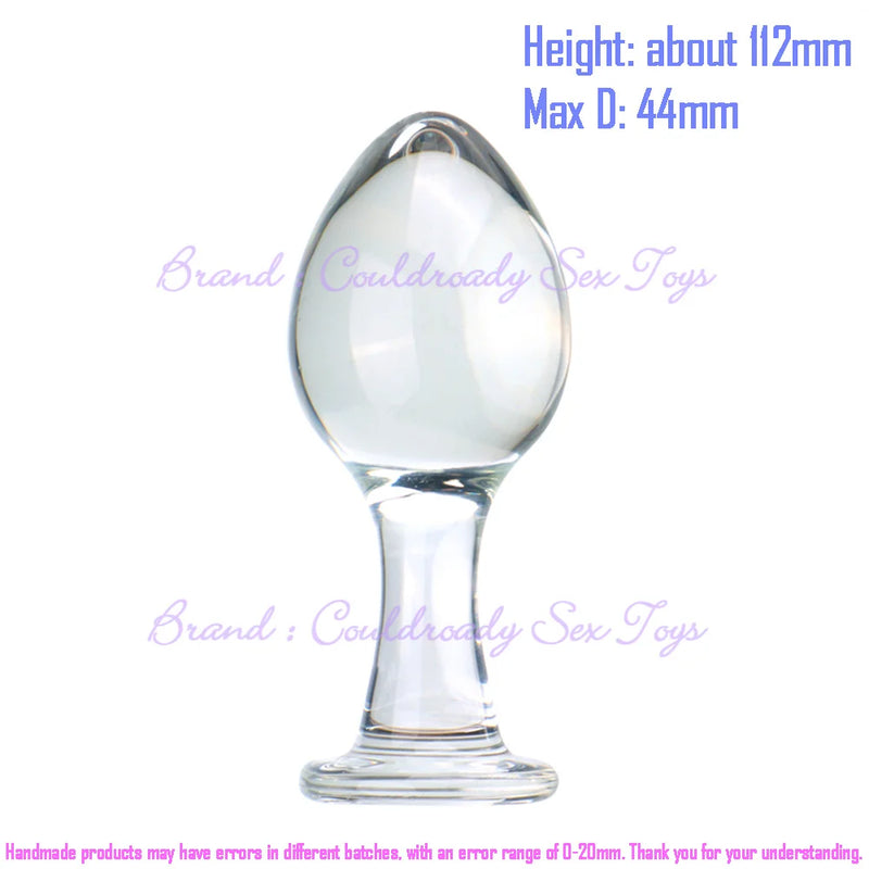 55mm cristal dourado grande vidro anal plug buttplug vibrador massageador de próstata feminino masturbação erótica brinquedos sexuais adultos para homem