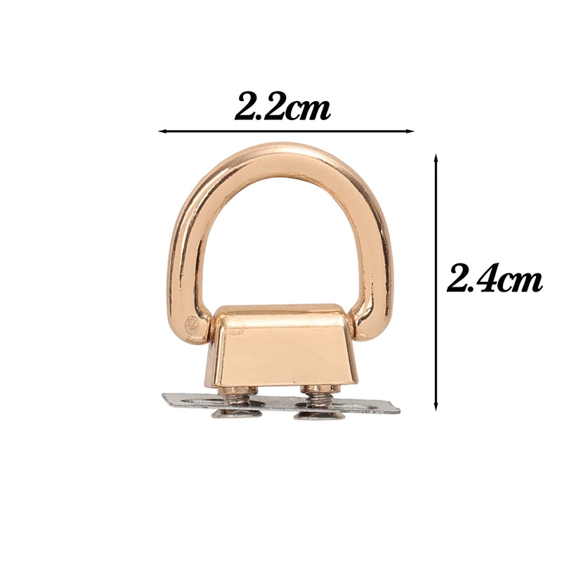 1/10PCS D-shaped Ring Bag Handles Chain Hook Bag Side Clip Screw Nail Rivet Handbag Strap Connector Clasp Buckle DIY Craft