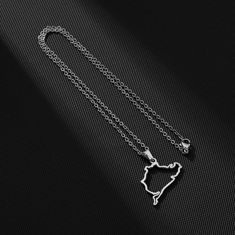 Fashion Germany Car Styling Racing Road Nurburgring Pendant Necklace for Men Women Girls Stainless Steel Jewelry