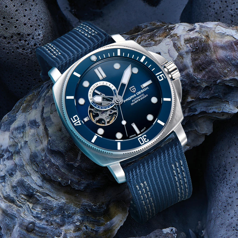 PAGANI DESIGN 2025 New Men's Watches Automatic Watch For Men Tourbillon Skeleton NH39A Mechanical Wristwatch 200M Diving Clock