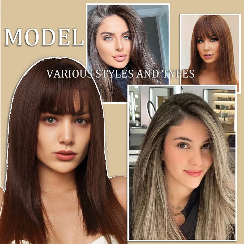 5 Clip U Part Synthetic Hair Wigs for Women Straight Wigs Natural Color Straight U-part wigs Hair Extension Clip