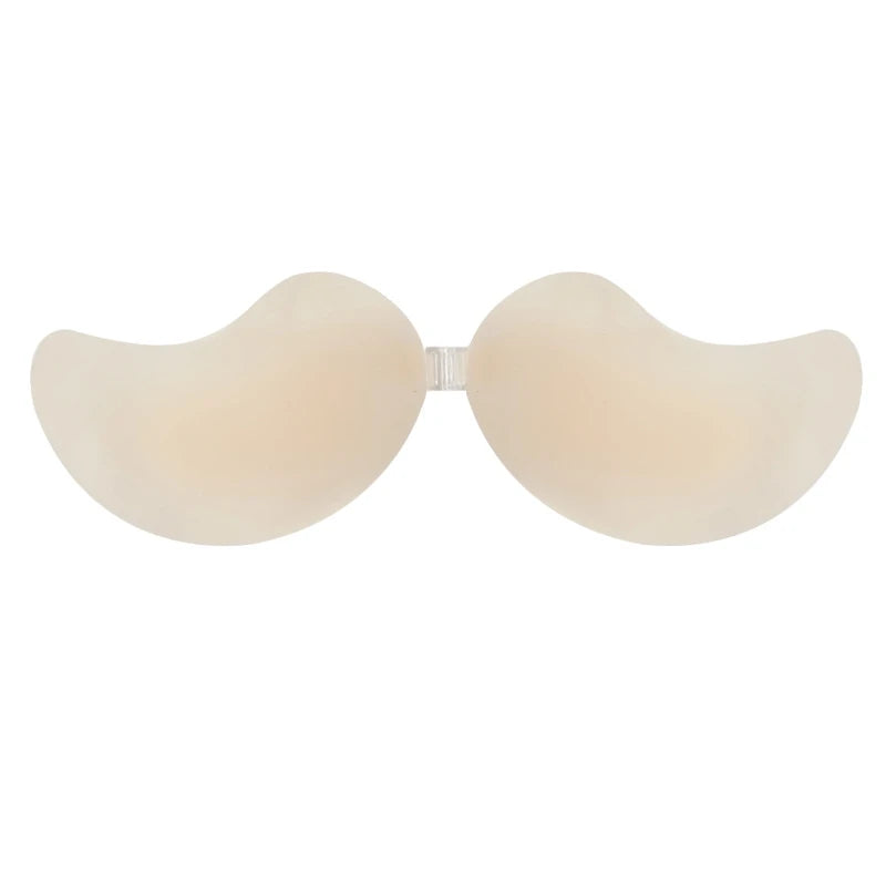 Thin Silicone Bras Self-adhesive Stick On Gel Push Up Strapless Backless Invisible Bras Women Seamless Chest Patch Underwear
