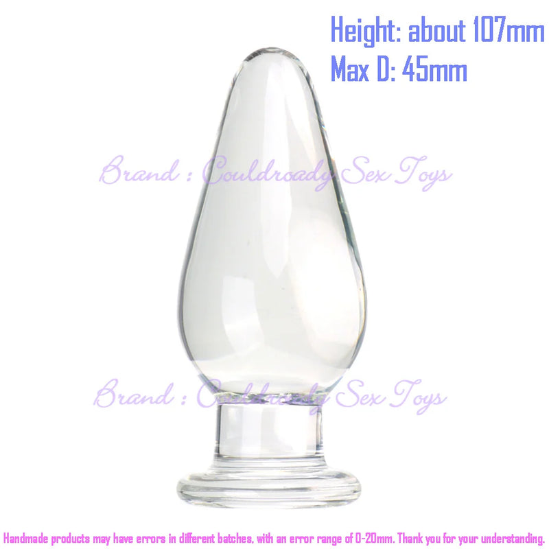 55mm cristal dourado grande vidro anal plug buttplug vibrador massageador de próstata feminino masturbação erótica brinquedos sexuais adultos para homem