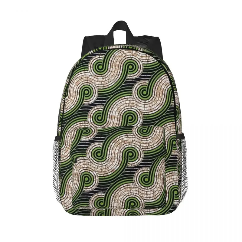African Ankara Wax Print Backpack Student Boys Girls BookBag Children School Bag Computer Shoulder Bags for Men Women