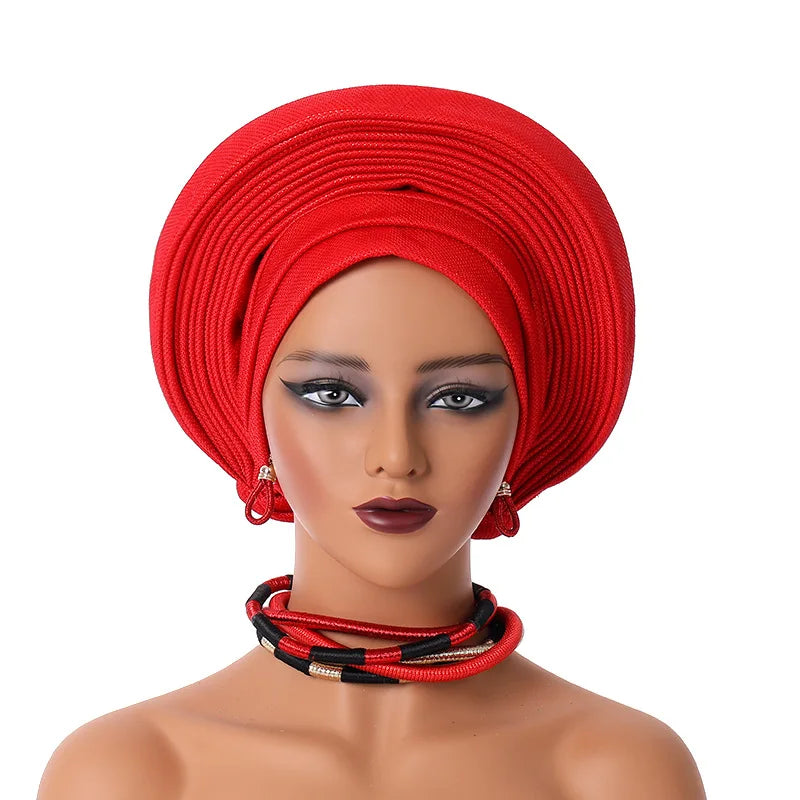 Headtie Africano para Mulheres, Headtie Nigeriana, Aso Oke Headtie, Hijab, Envoltório Cabeça, Turbante, Tampas de Quimioterapia, Lenço Feminino, Alta Qualidade, Festa de Casamento