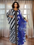 Plus size solto casual moda boho maxi vestido férias roupas kaftan vestidos de festa