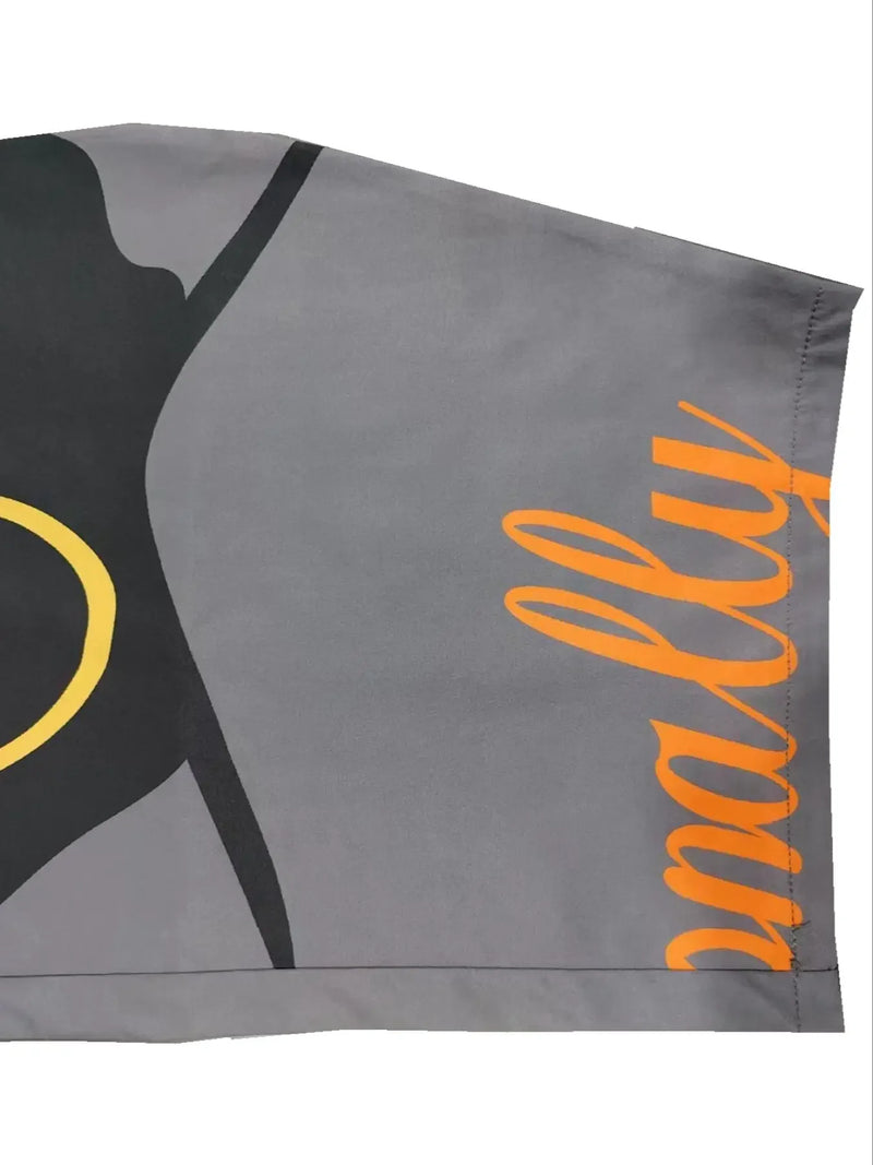 Plus size 1xl-5xl moda feminina floral impresso plissado perna larga calças de cintura alta feminino casual bolso solto calças compridas