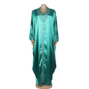 Elegante Rayon Tecido Vestido com Strass e Beads, Vestuário Africano, Nova chegada, Plus Size