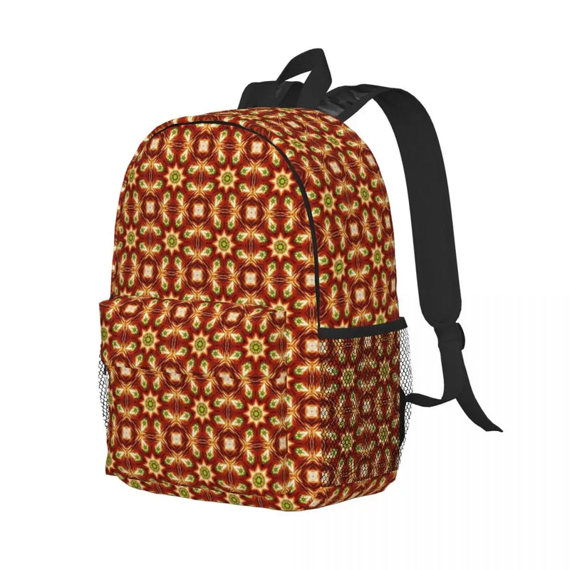 African Ankara Wax Print Backpack Student Boys Girls BookBag Kids School Bag Computer Shoulder Bags for Men Women
