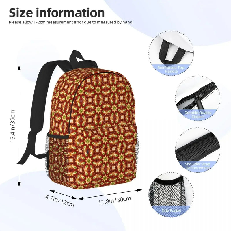 African Ankara Wax Print Backpack Student Boys Girls BookBag Kids School Bag Computer Shoulder Bags for Men Women