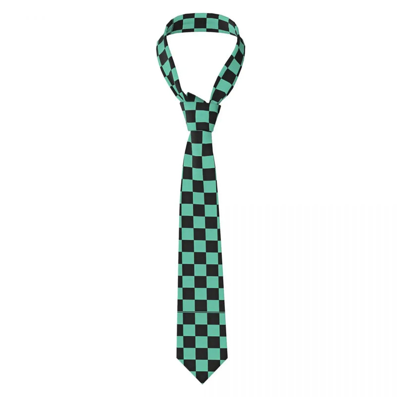 Demon Slayer Anime Necktie Men Women Fashion Polyester 8 cm Wide Neck Tie for Mens Accessories Cravat Wedding Accessories Office