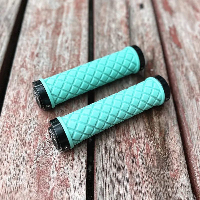Universal Mountain Bike Handle Grips Aluminum Alloy Double Lock Rubber Non-slip Shock-absorbing Folding Cycling Bicycle Grips