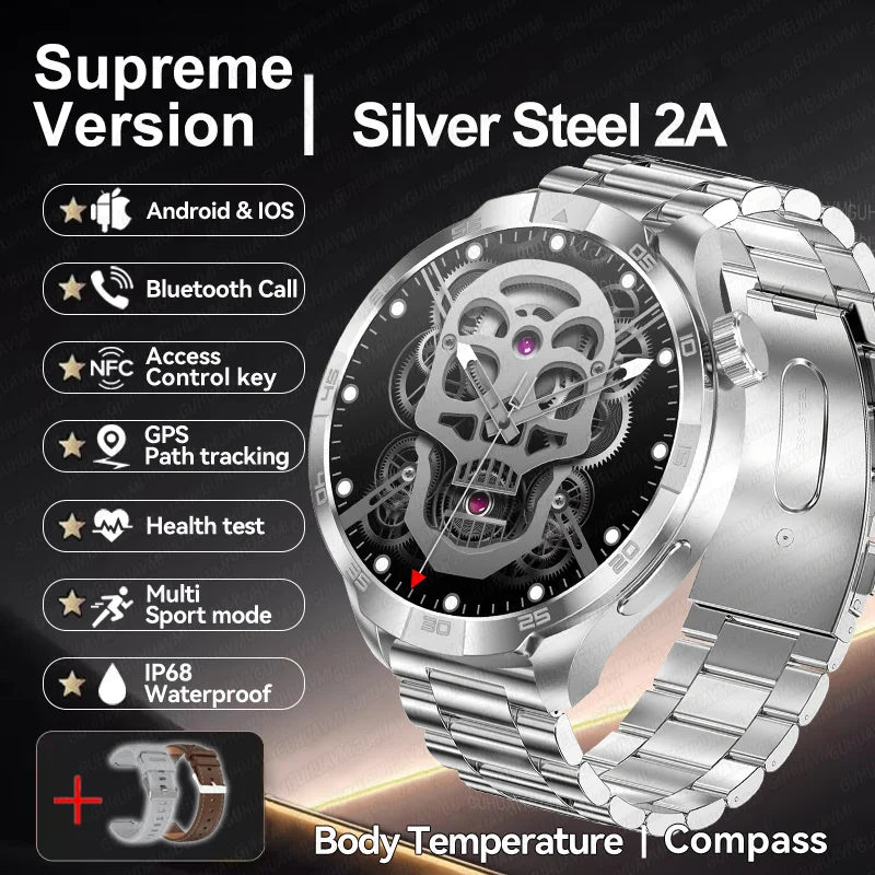 2025 novo gt5 pro gps esportes bússola smartwatch masculino 1.85 "amoled tela hd nfc ip68 à prova dip68 água bluetooth chamada smartbracelet mulher