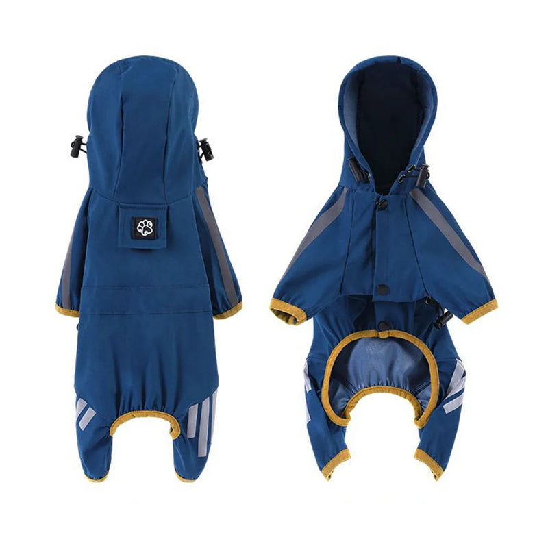 Waterproof Dog Rain Coat Cat Raincoat Outdoor Rainwear Hood Apparel Jumpsuit Puppy Rainy Day Clothes Outdoor Jacket Pet Supplies