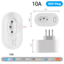 Moes 16a tomada inteligente tuya wifi/zigbee brasil versão soquete monitoramento de eletricidade à prova de fogo controle app com alexa google casa